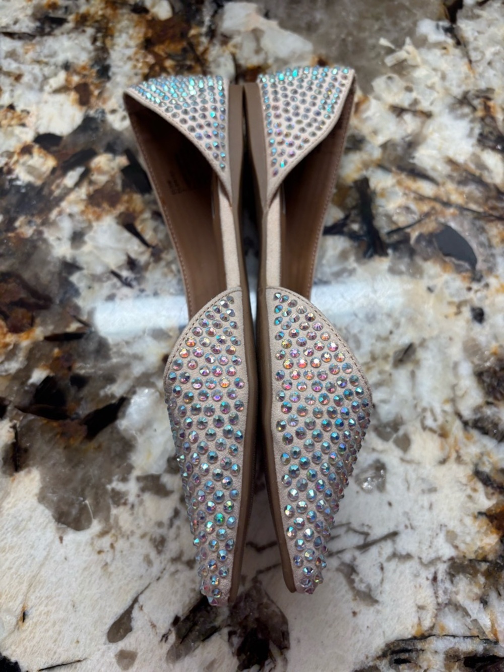Steve Madden Elsie Crystal Pointed Toe Flats - Picture 6 of 9